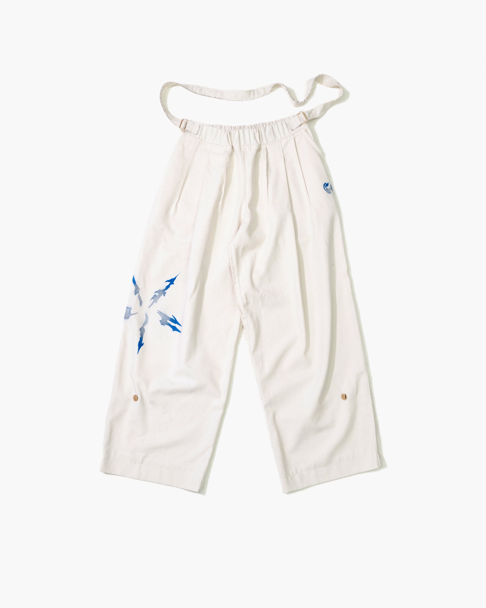 Off-white Pleated Cotton Canvas Trousers