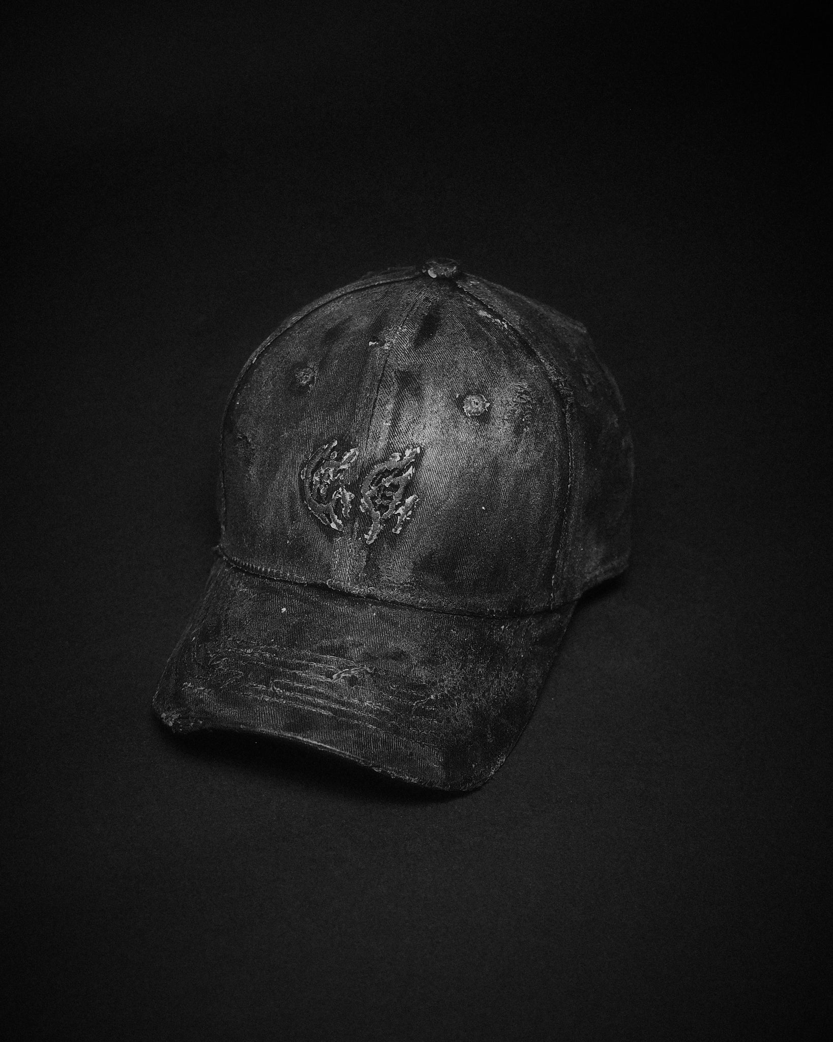 Waxed & Distressed Logo Cap
