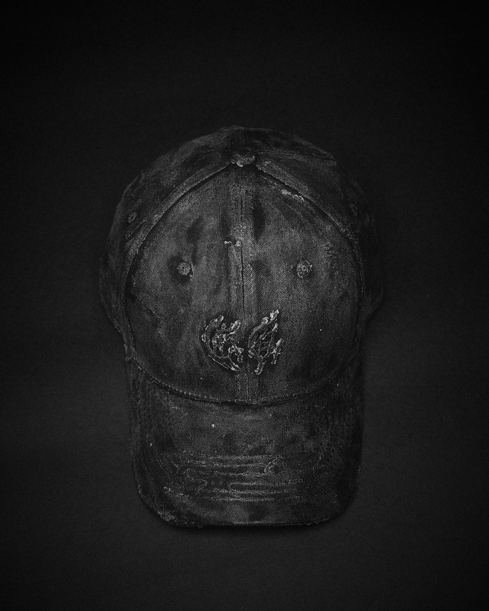 Waxed & Distressed Logo Cap