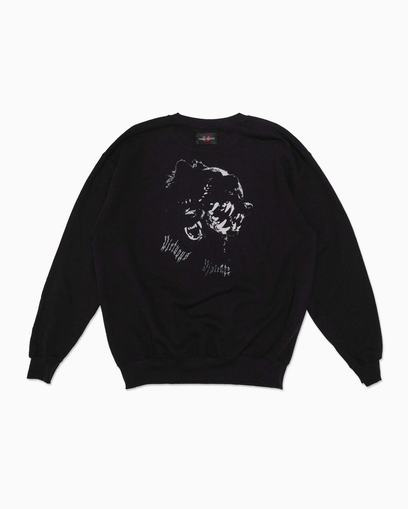 “Collar” Oversized Black Crewneck [prototype]