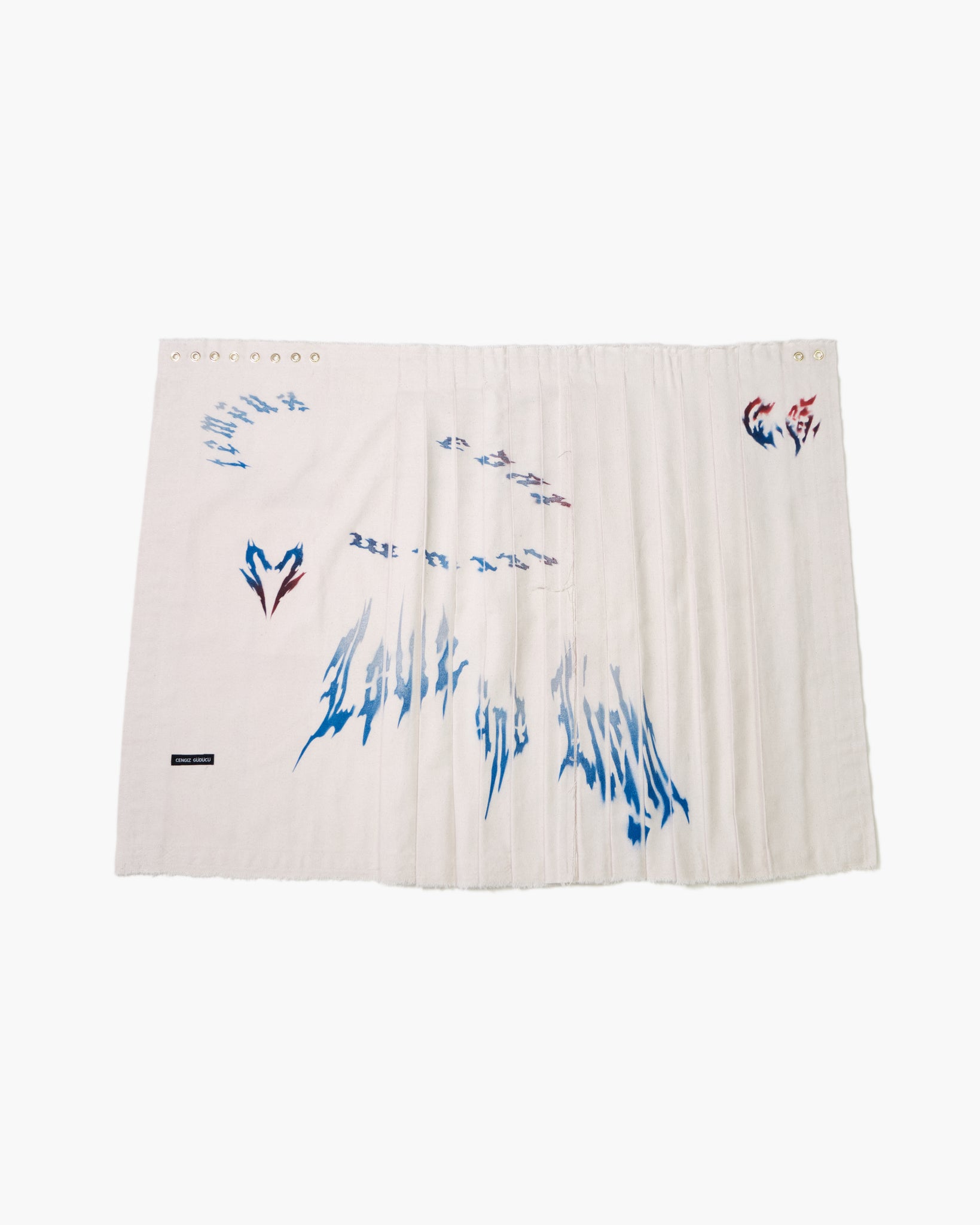 Off-white Waste Pleated Cotton Canvas Skirt/Kilt