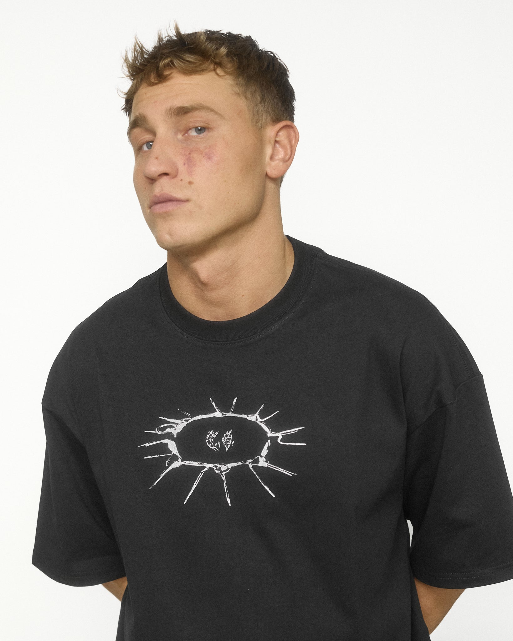 "Virtuous Violence" Cropped Black T-shirt