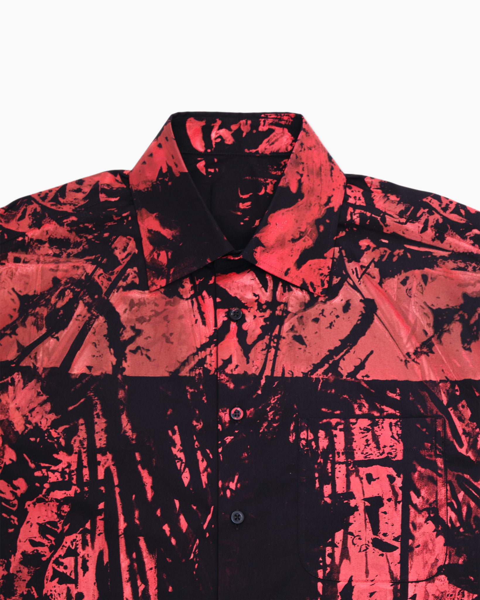 "Shark Bite" Red Printed Shirt