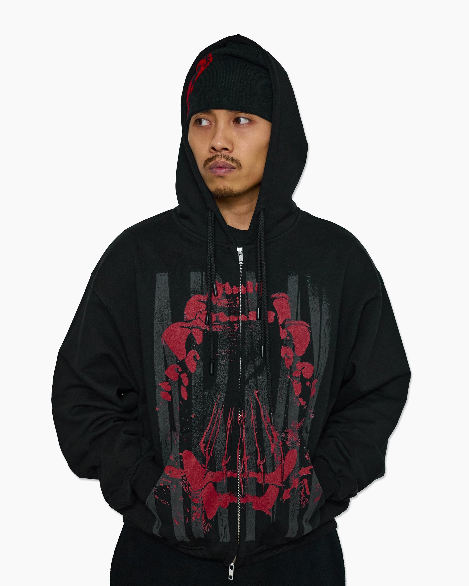 “Wrath” Oversized Zipped Hoodie