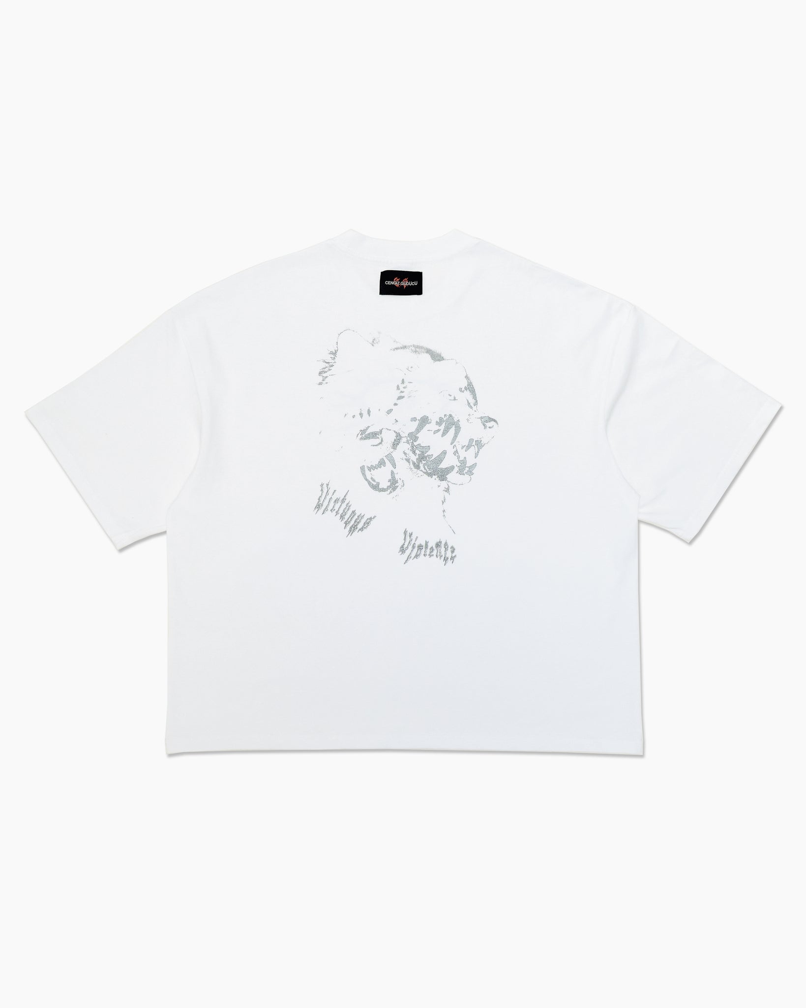 "Virtuous Violence" Cropped White T-shirt