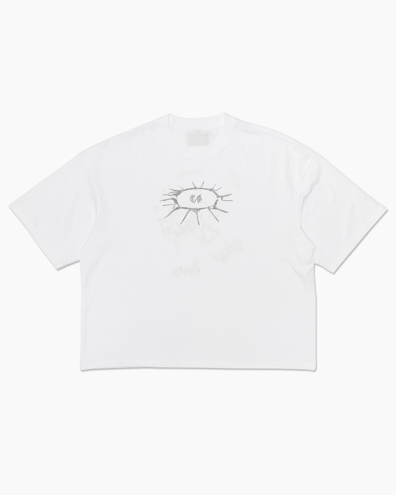 "Virtuous Violence" Cropped White T-shirt