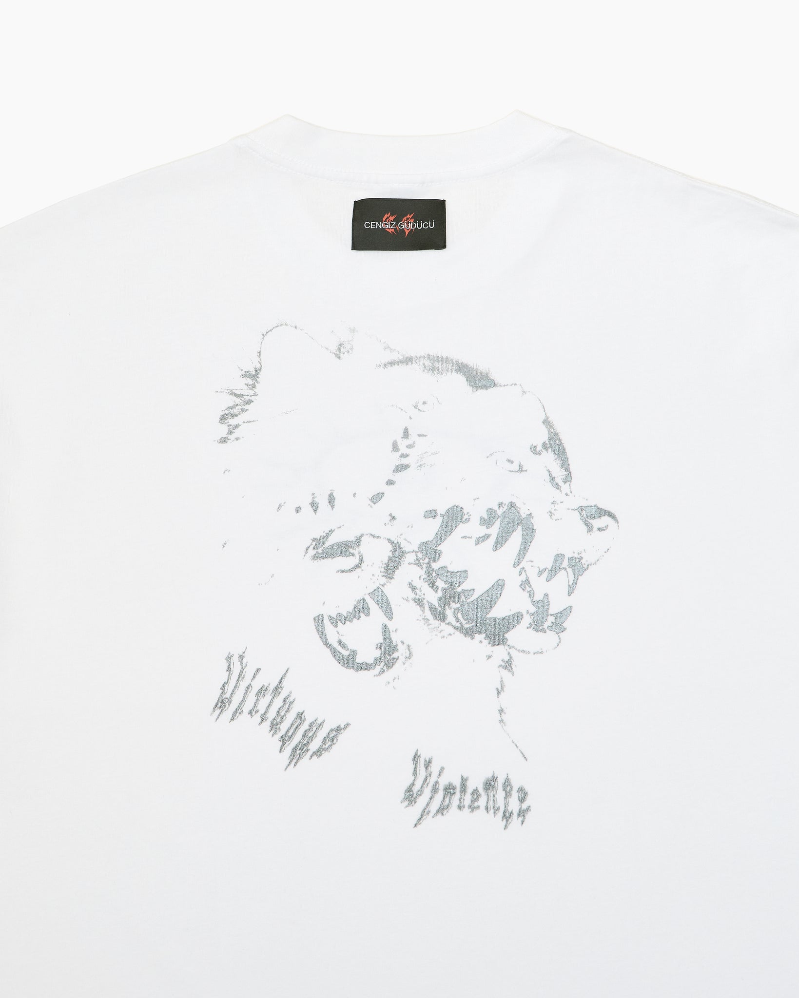 "Virtuous Violence" Cropped White T-shirt