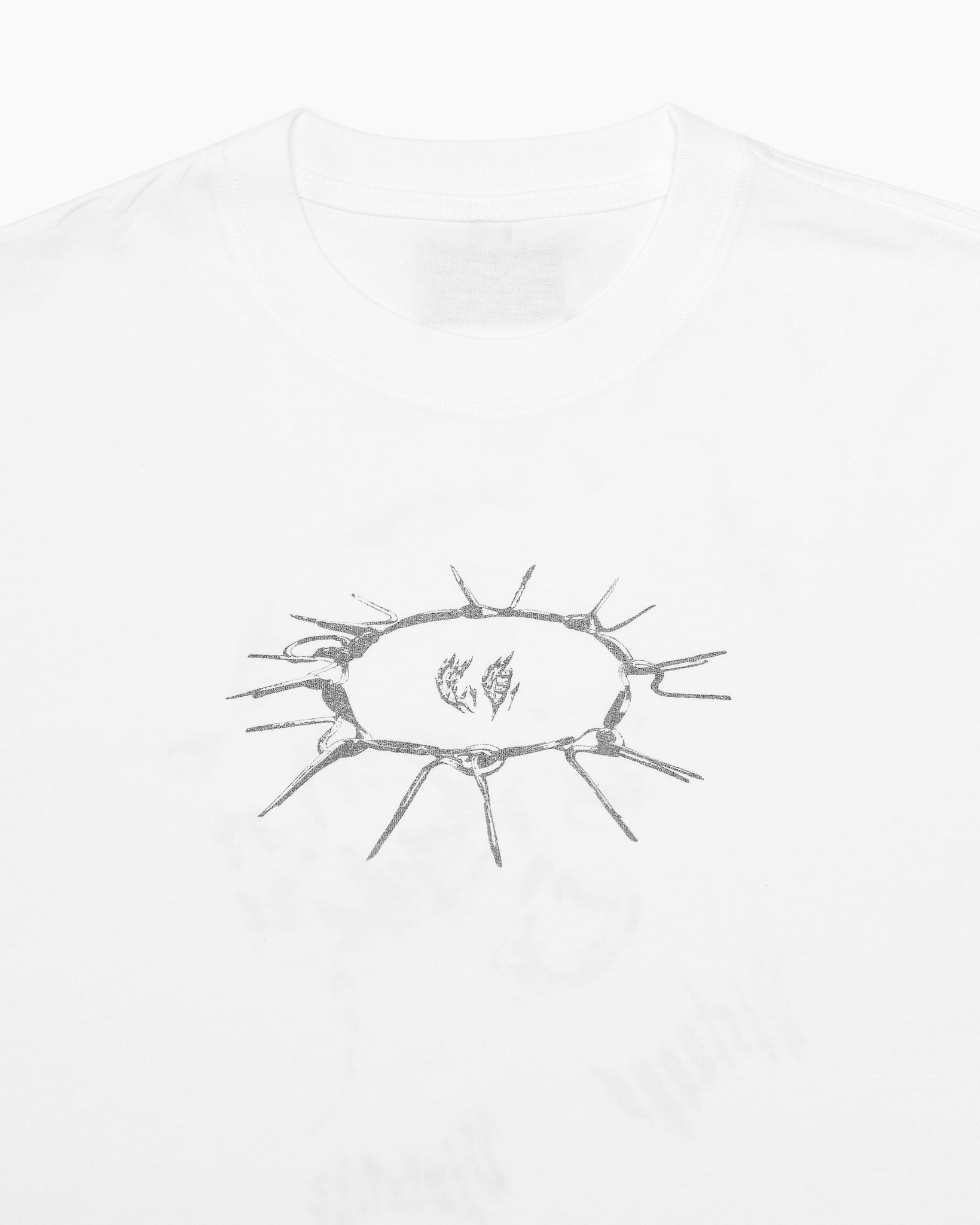 "Virtuous Violence" Cropped White T-shirt